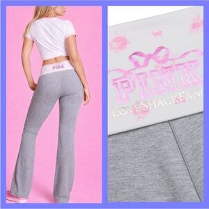 Limited edition Victoria's Secret PINK x LoveShackFancy fold over leggings